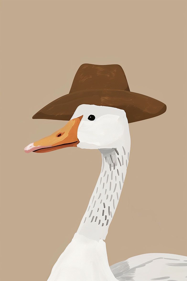 Poster - Goose with Hat