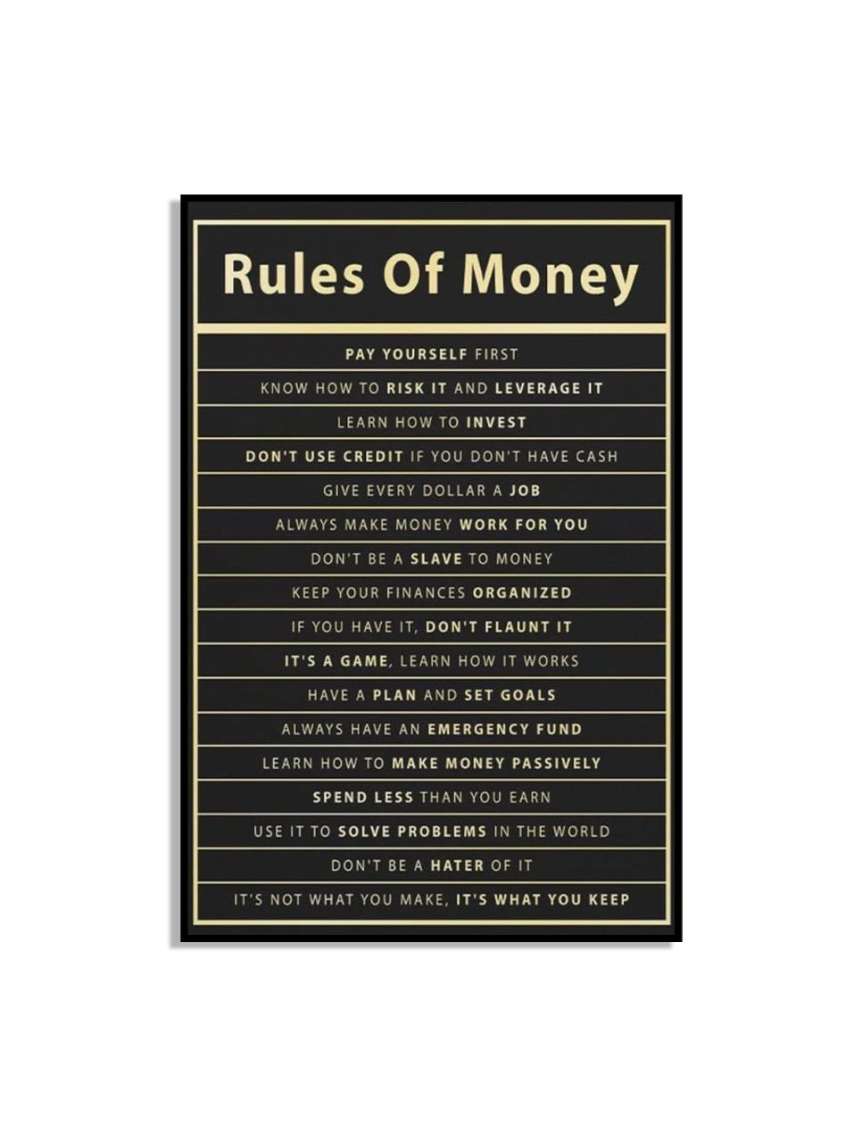 Rules of Money Poster