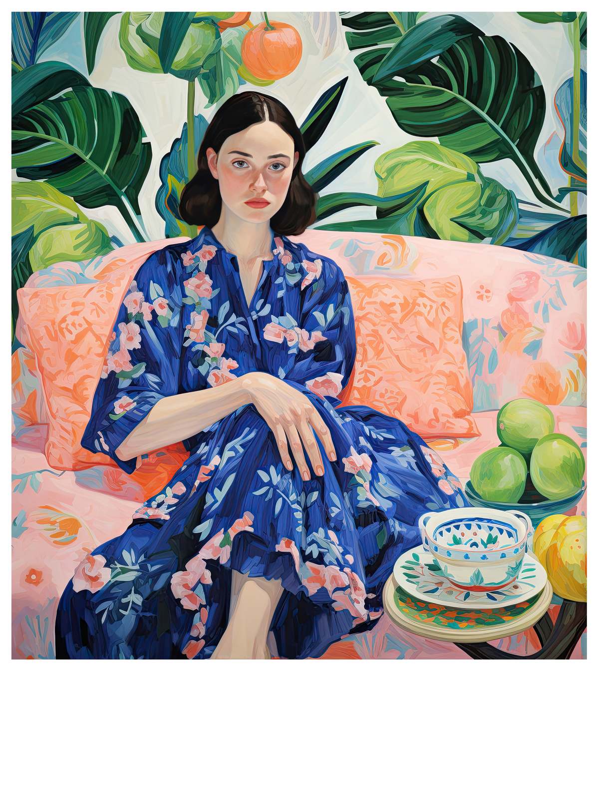 Poster - Woman in Floral Dress