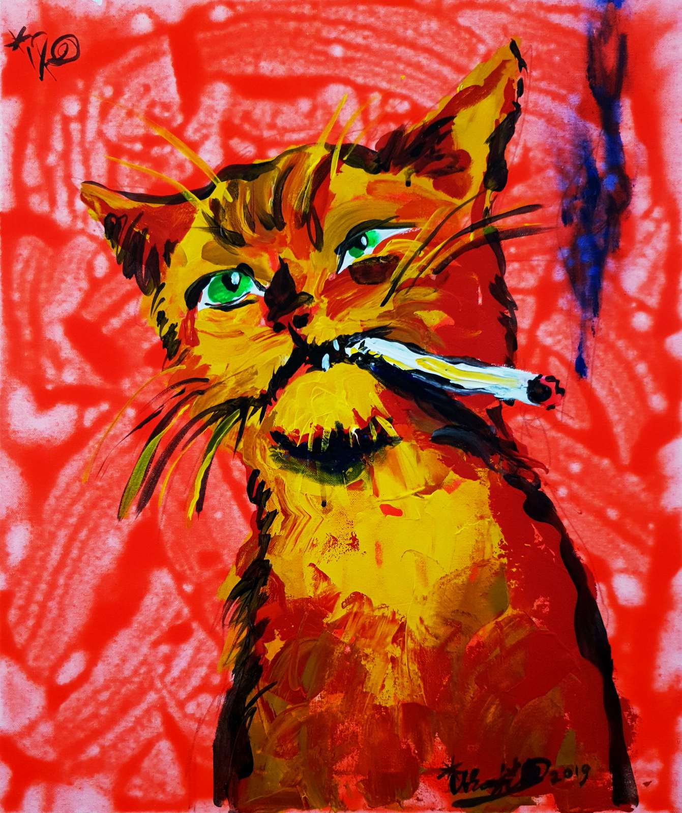 Poster - Smoking Cat by The Artist