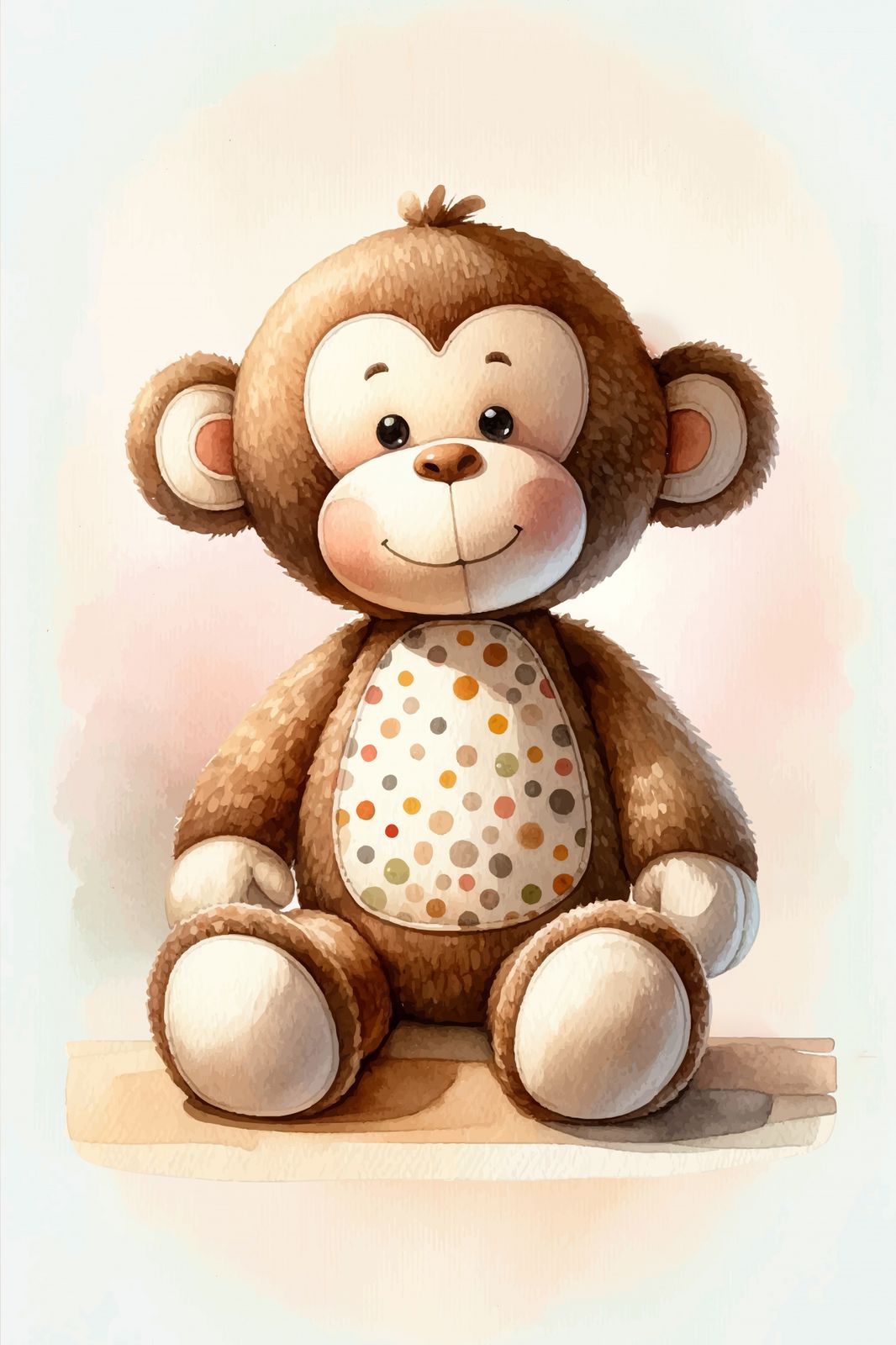 Poster - Cute Monkey Illustration