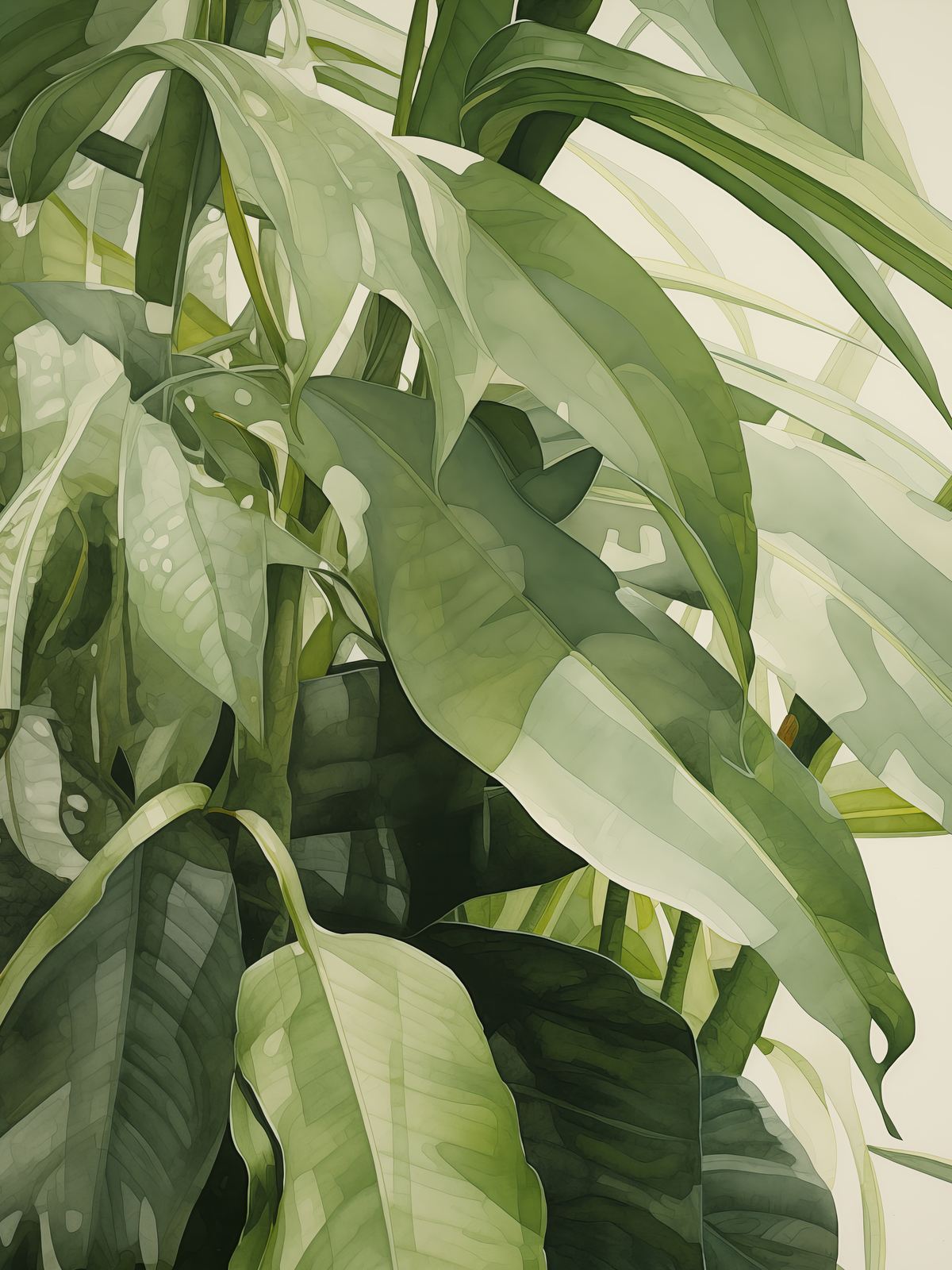 Poster - Tropical Green Leaves