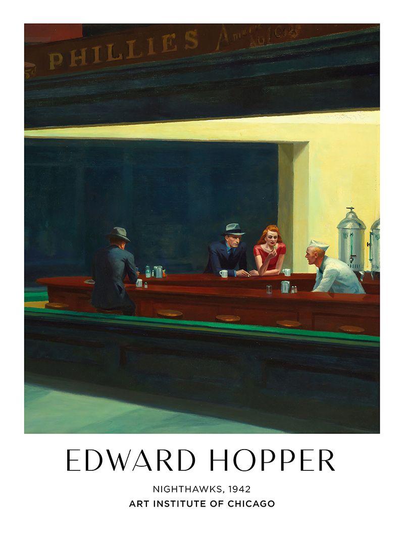 Poster - Nighthawks by Edward Hopper