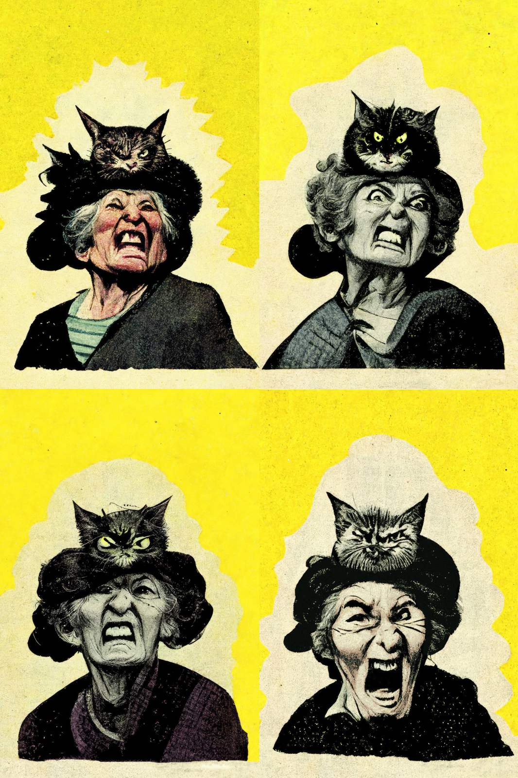 Poster - Cat Hat Expressions