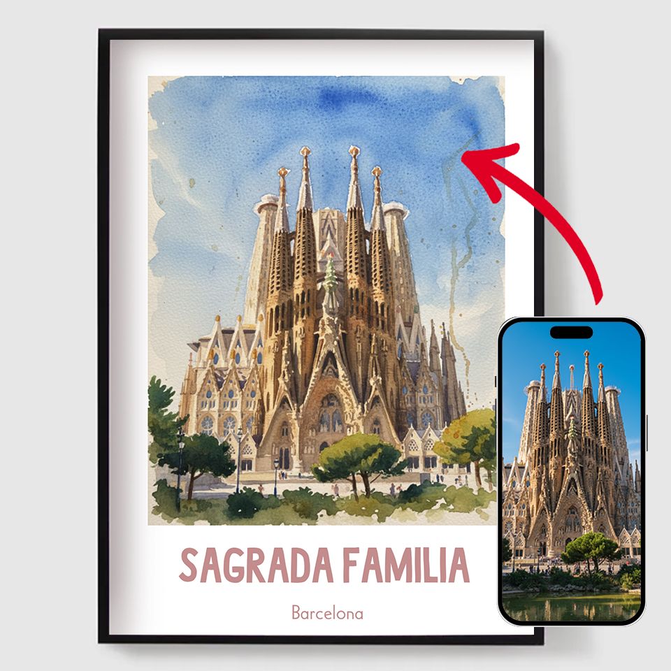Personalised Poster - Watercolor Travel Poster - AI Poster