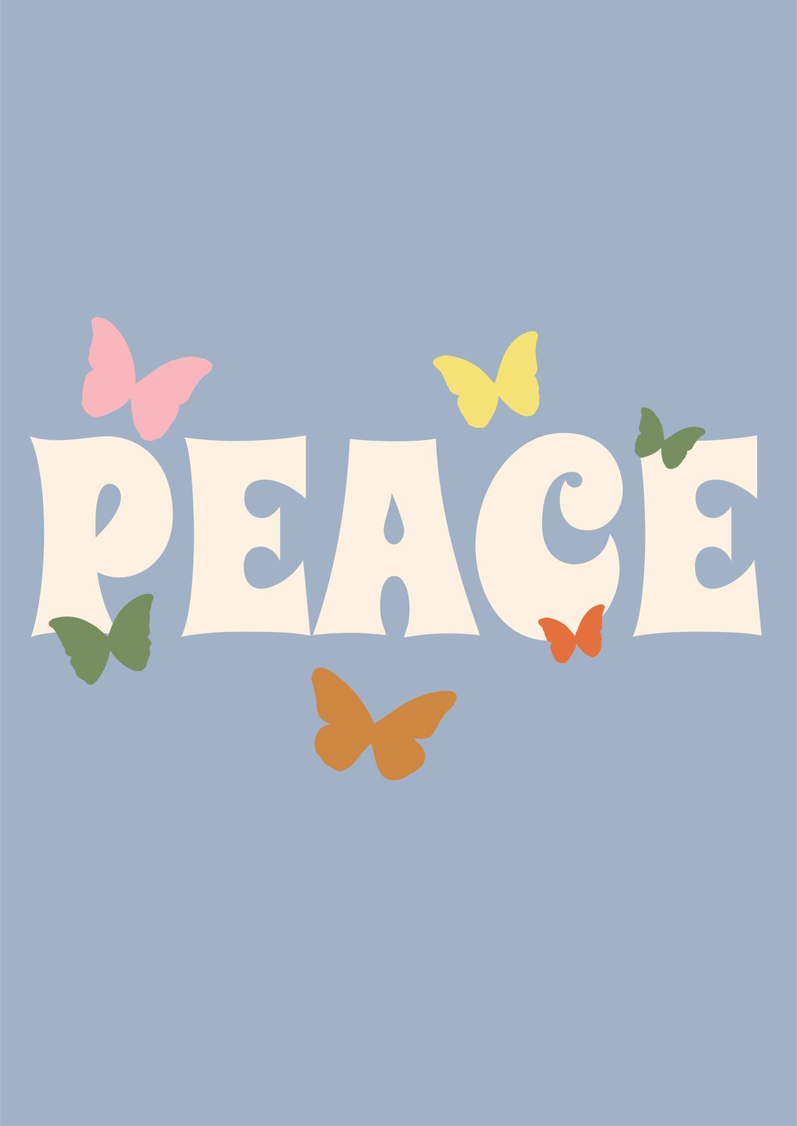 Poster - Peace and Butterflies