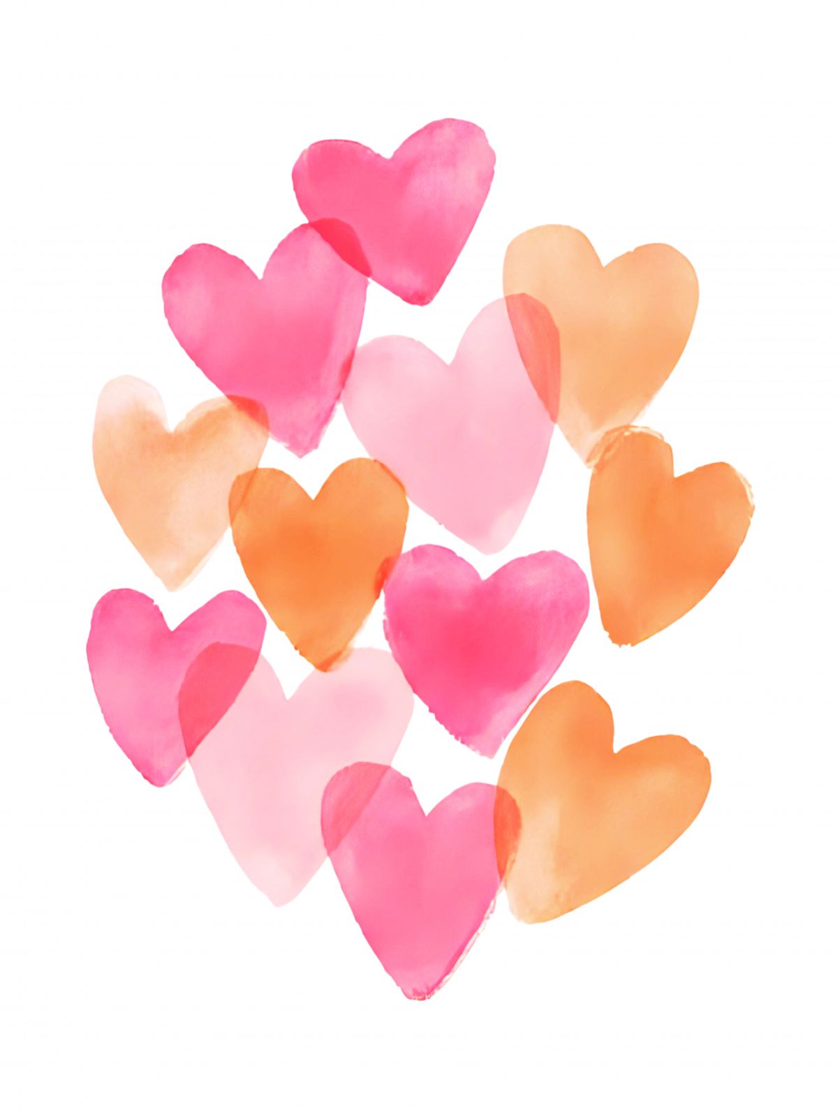 Poster - Watercolor Hearts