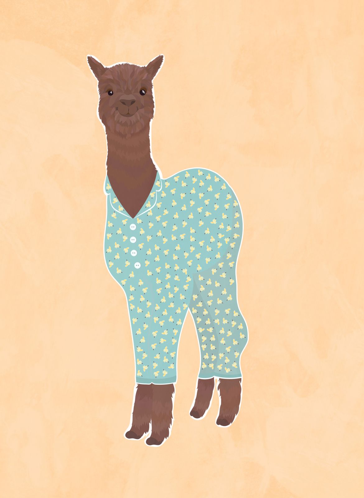 Poster - Llama in Pajamas