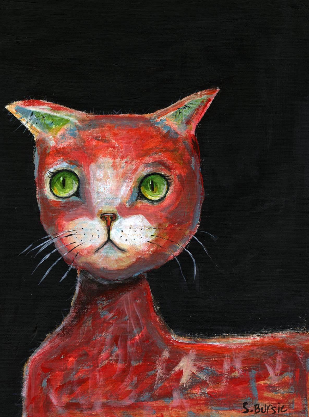 Poster - Red Cat by S. Busic