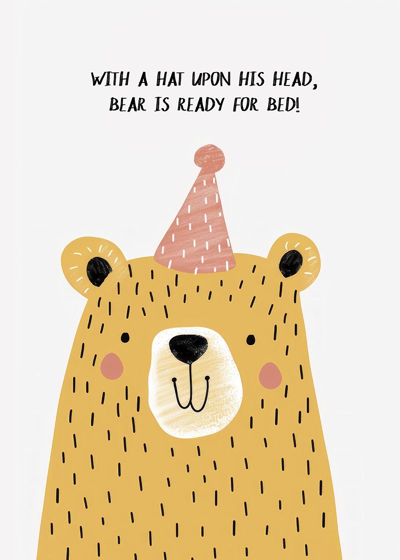 Poster - Bear Ready for Bed