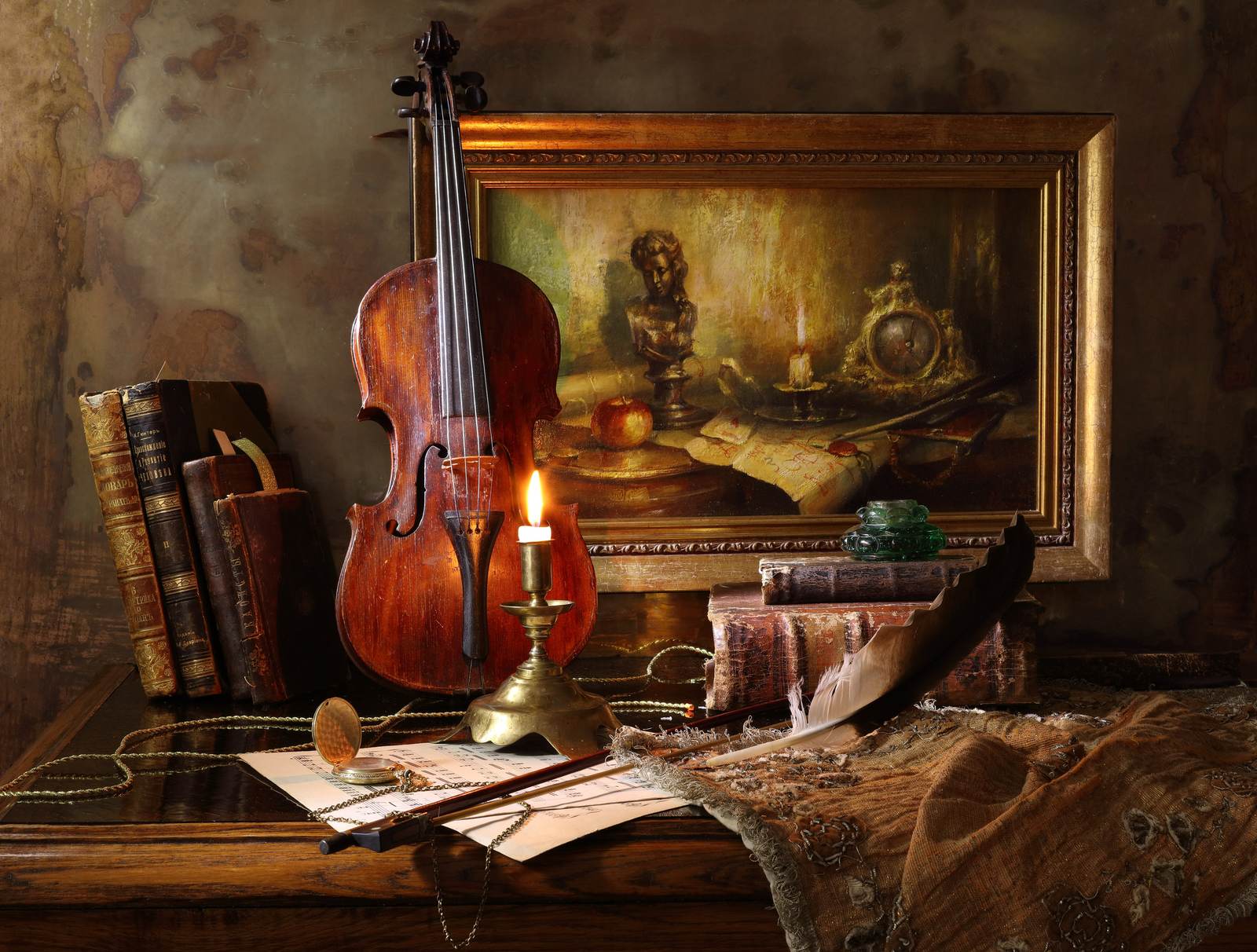 Poster - Violin and Candle Theme