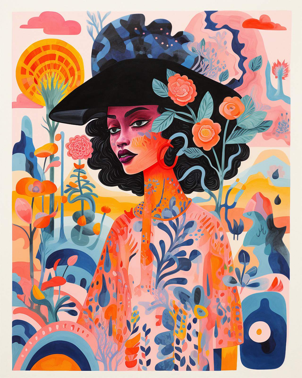 Poster - Vibrant Portrait by Artist