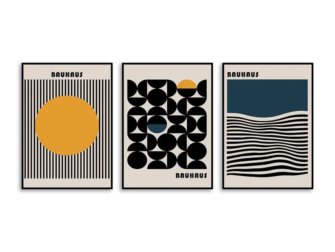 Poster - Bauhaus Abstract Art / Set of 3