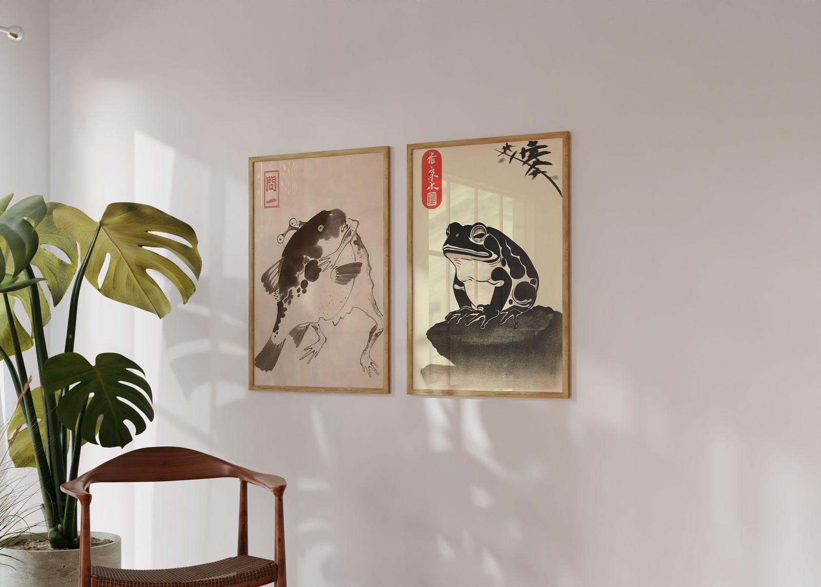 Poster - Japanese Frog Art / Set of 2