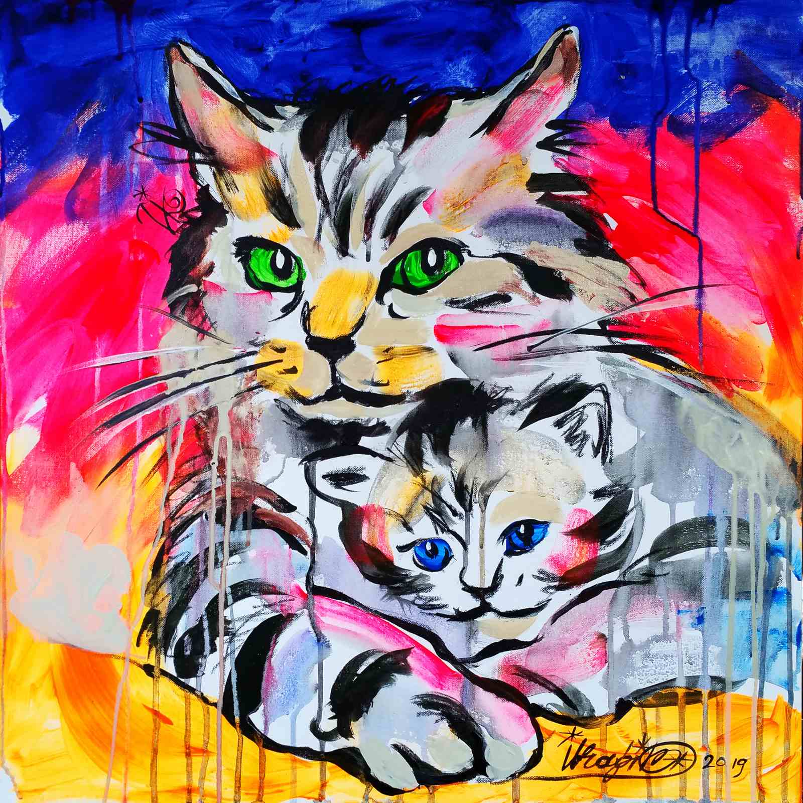 Poster - Colorful Cats