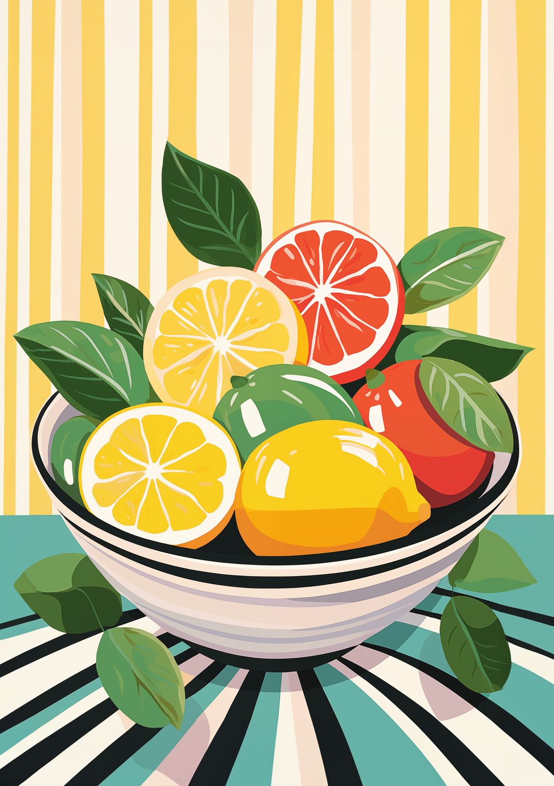Poster - Citrus Fruit Illustration
