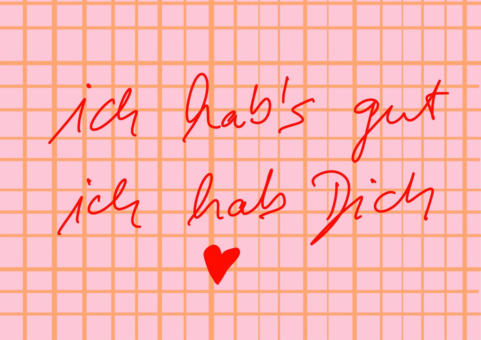 Poster - Red Heart and Text
