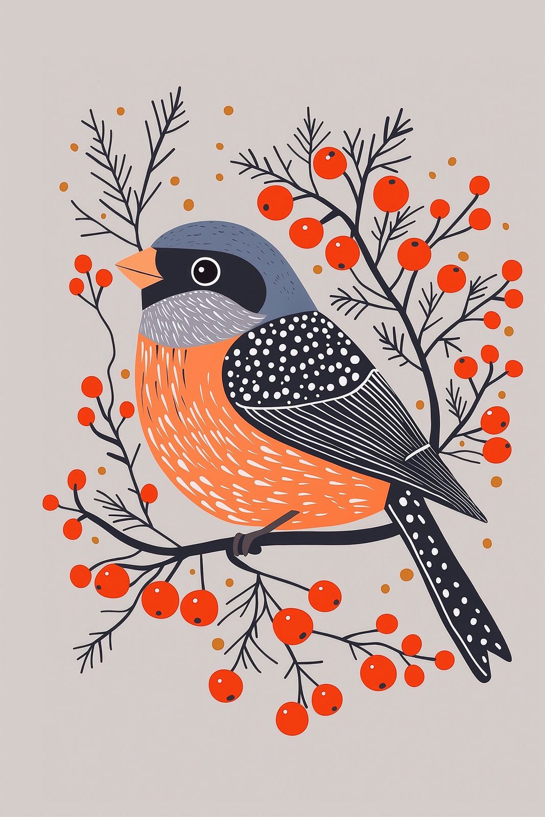 Poster - Bird with Berries