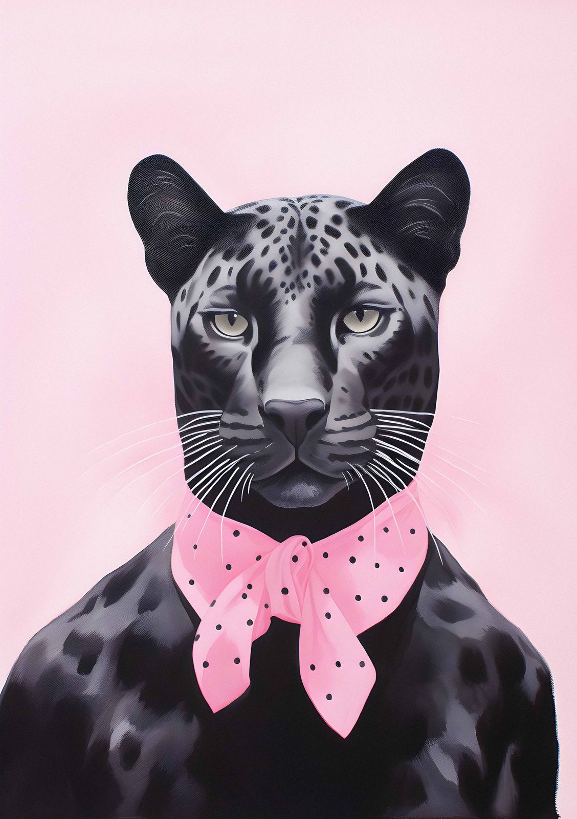 Poster - Pink Scarf Panther