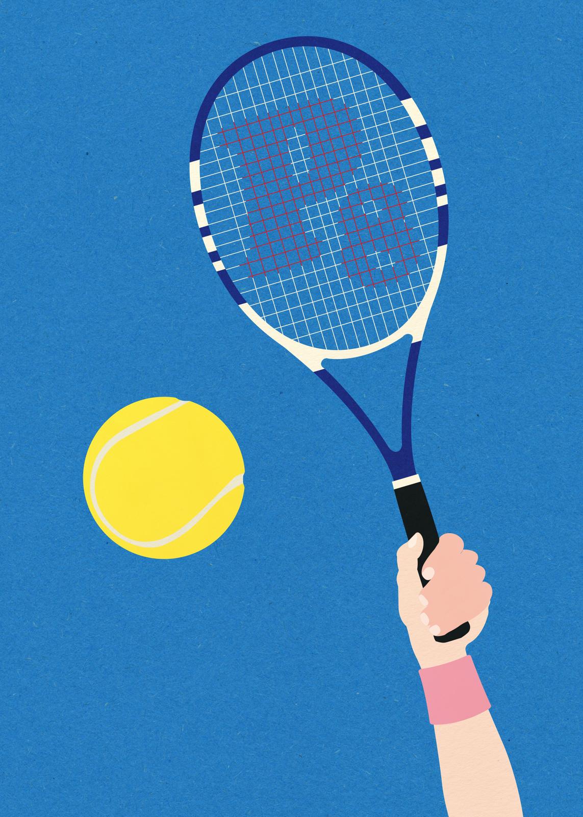 Poster - Tennis Racket Artwork