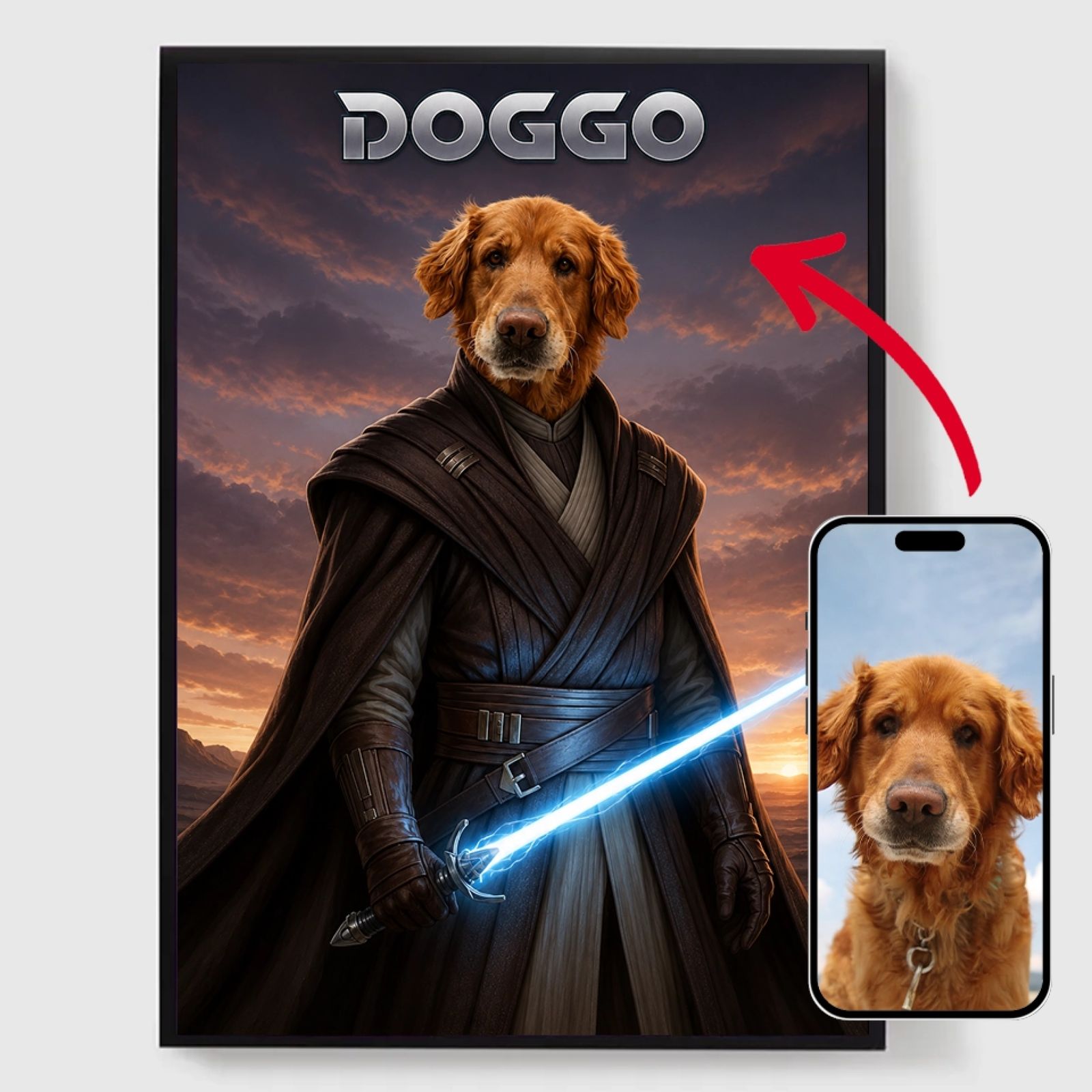 Personalised Poster - The Space Pet General - AI Poster