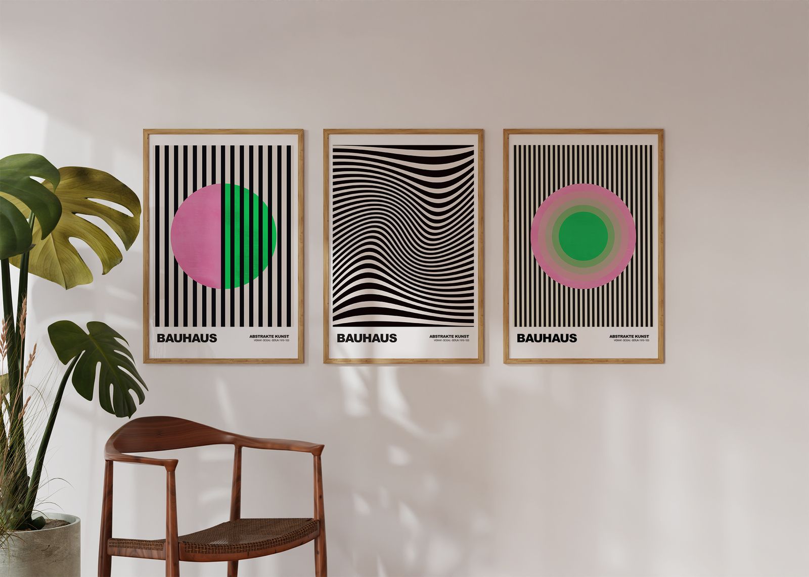 Poster - Bauhaus Abstract Art / Set of 3