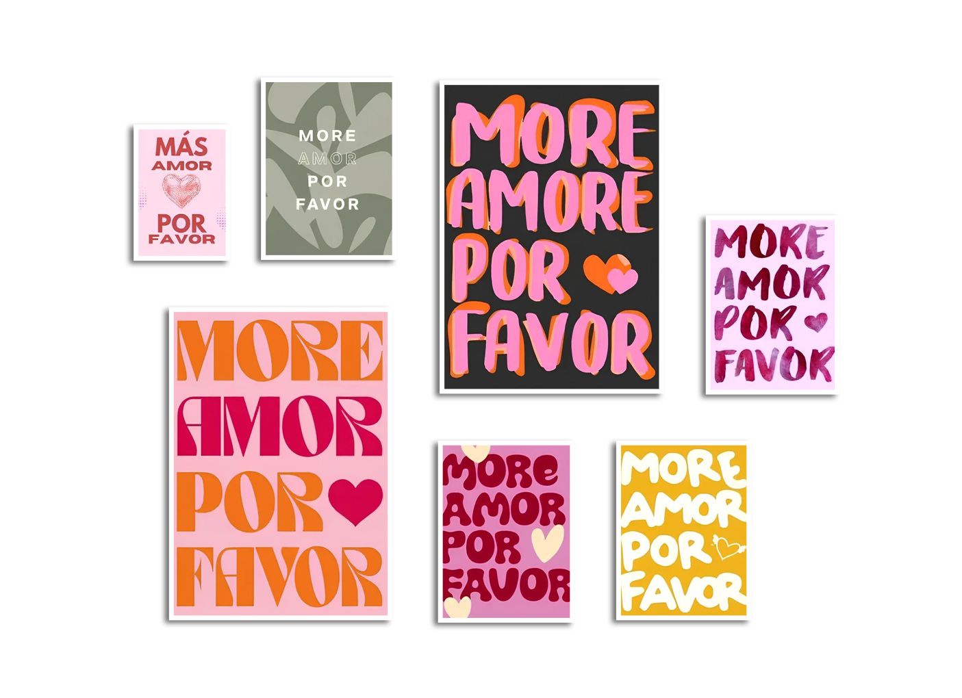 More Amor Por Favor Poster - Set of 7