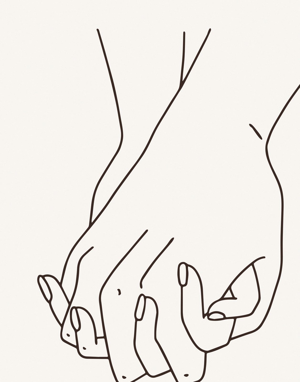 Poster - Hand Holding Line Art