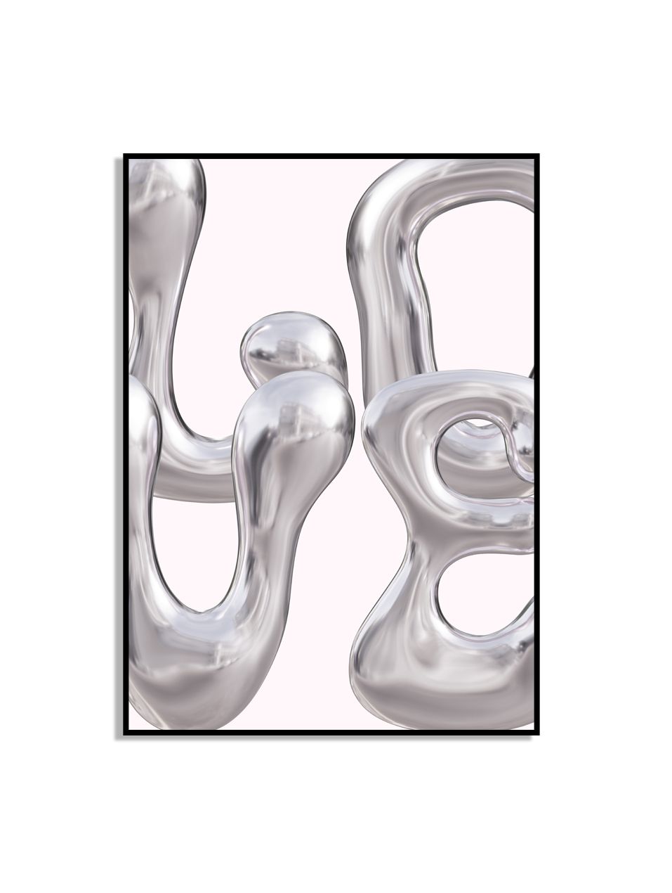 Abstract Chrome Art Poster
