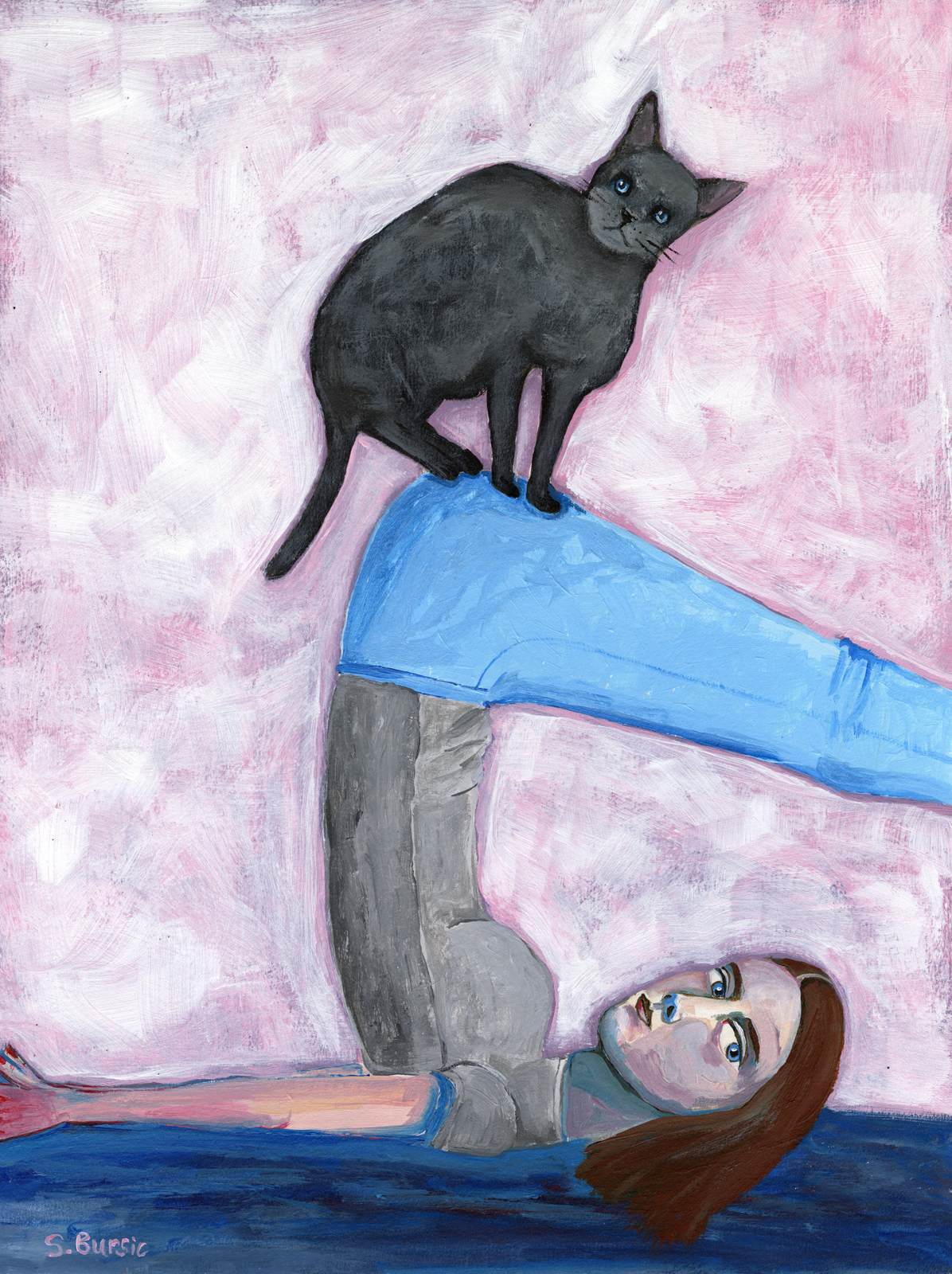 Poster - Cat and Woman Artwork