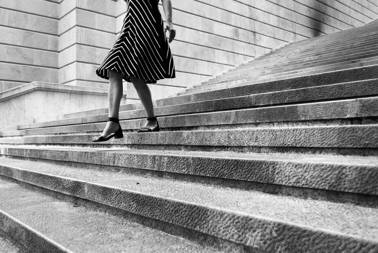 Poster - Monochrome Stairs Walk