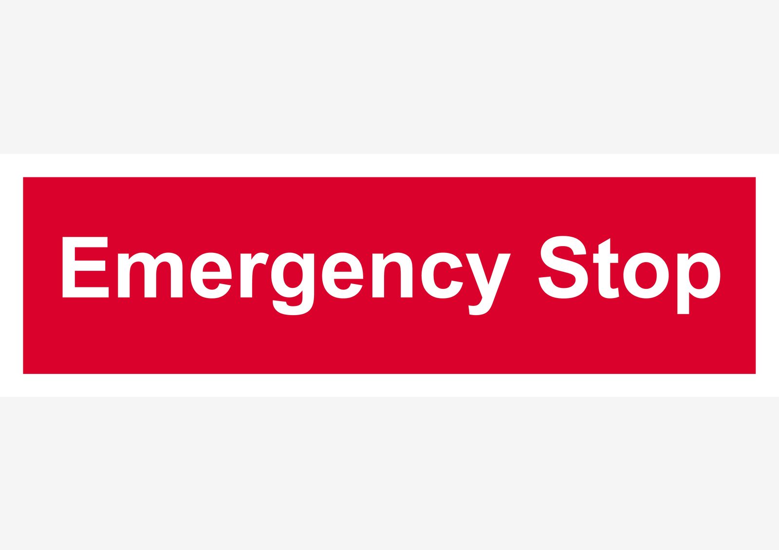 Sticker - Emergency Stop