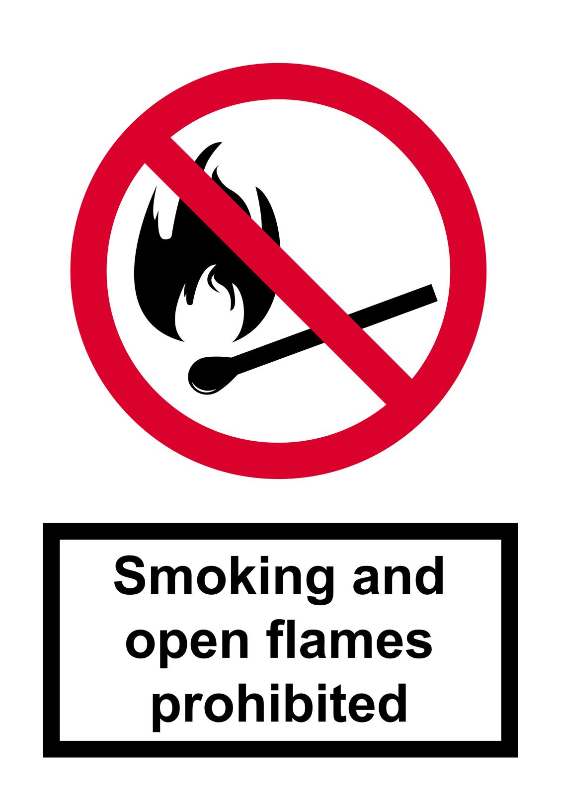 Sticker - Smoking and Open Flames Prohibited