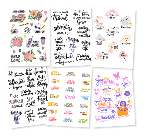 Stickers - Travel Adventure Awaits Mixed 6 sheets
