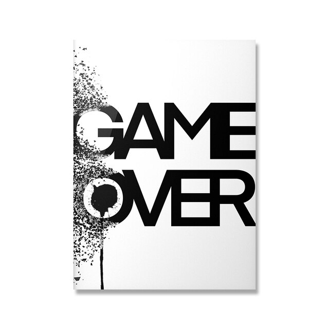 Poster - GAME OVER / Black and White